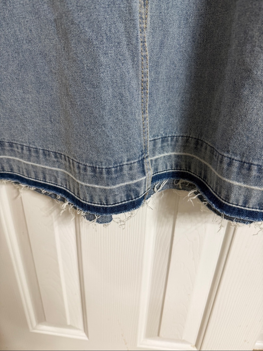 Love Shack Fancy Denim Skirt . NEW w/o tags . Size 30 - Picture 2 of 7